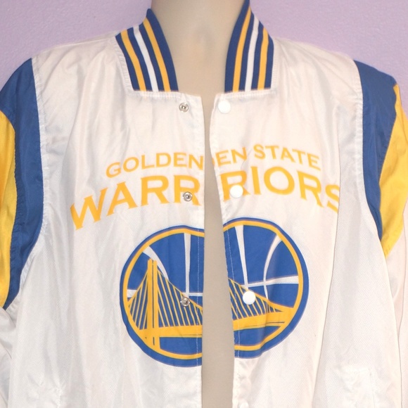 NBA Golden State Warriors White and Yellow Jacket - Picture 4 of 8